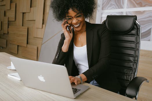 entrepreneur working at a desk