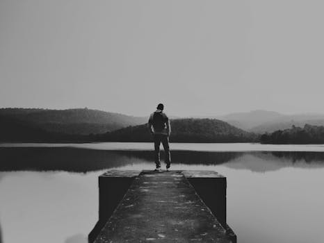 A peaceful outdoor scene for mindfulness