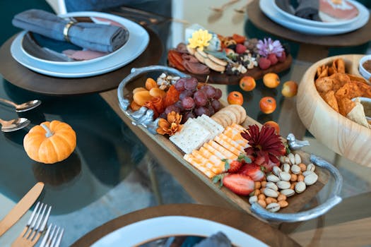 Colorful assortment of antioxidant-rich fruits and nuts