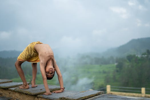 A person practicing mindfulness in a peaceful setting